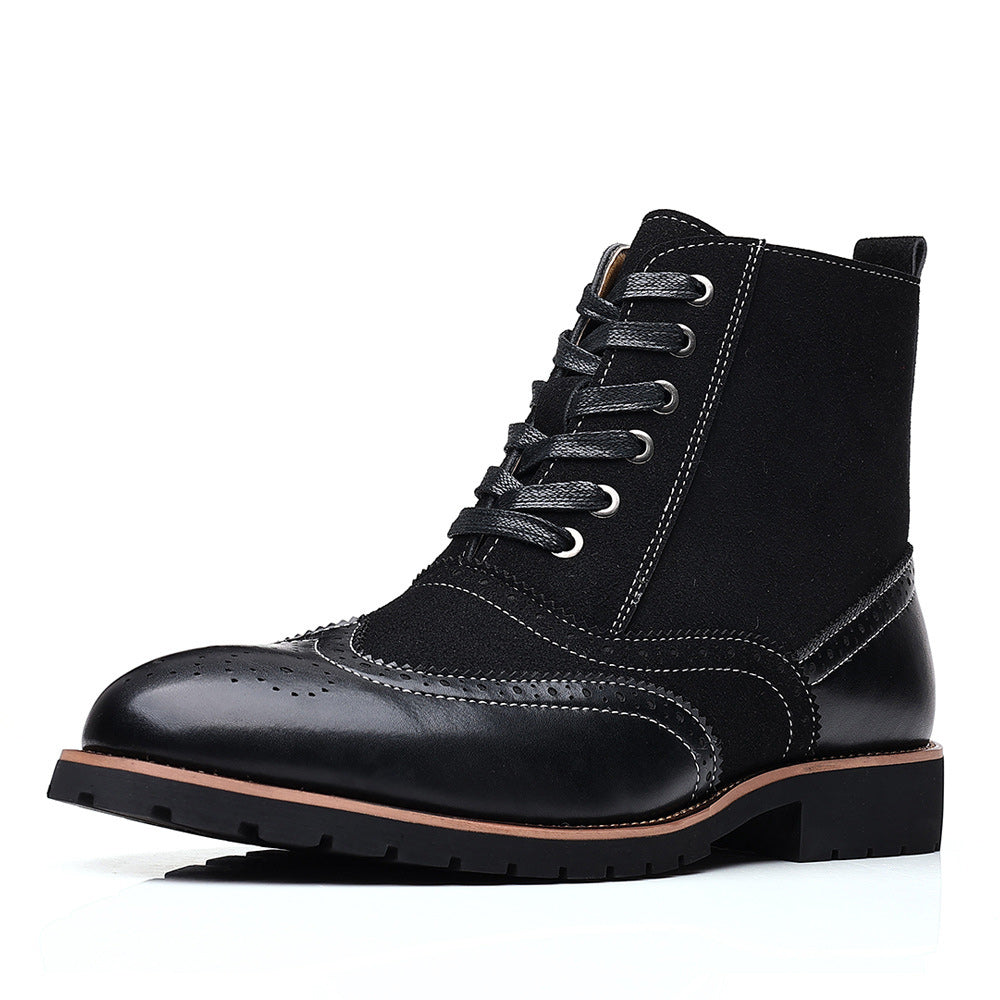Neue hohe rutschfeste warme Lederstiefel für Herren