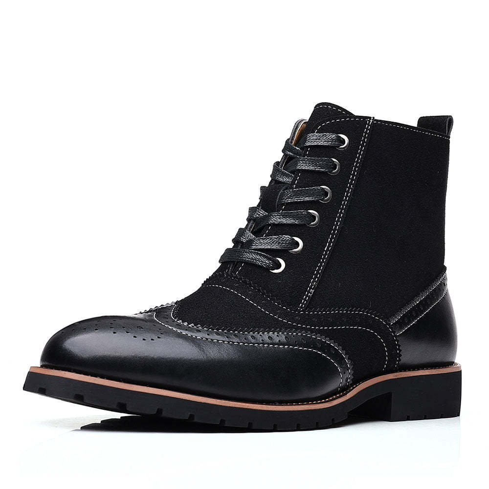 Neue hohe rutschfeste warme Lederstiefel für Herren