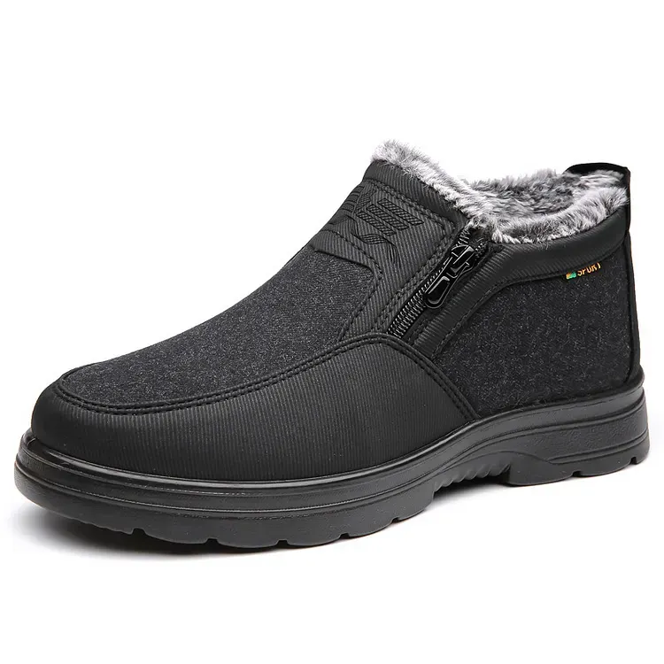 Orthopädische warme Schneestiefel für Herren, wasserdichte, rutschfeste Winter-Fleece-Schuhe