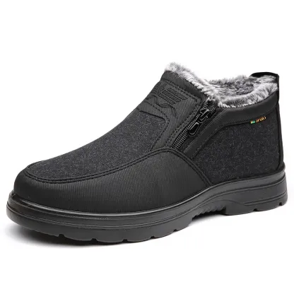 Orthopädische warme Schneestiefel für Herren, wasserdichte, rutschfeste Winter-Fleece-Schuhe