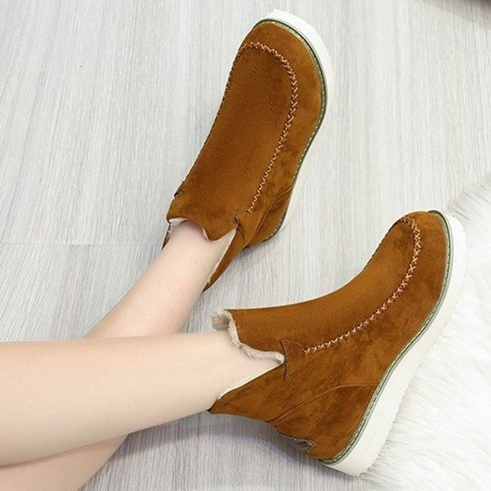 Warme kurze Stiefel aus Baumwolle für Damen