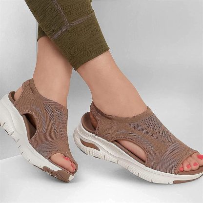  Weiche Fischmaul-Sandalen aus lässigem Sport-Mesh F07
