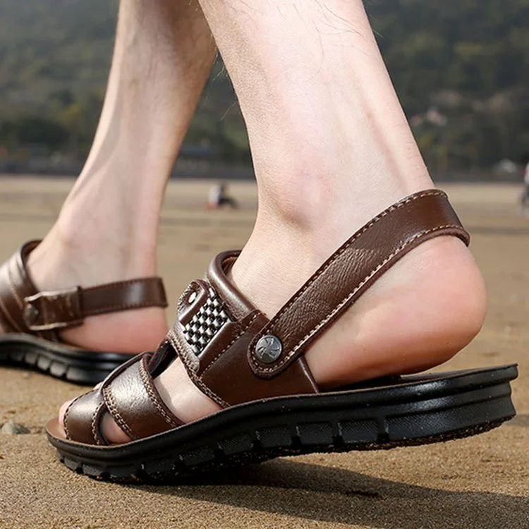 🔥HEISSER VERKAUF🎁--70% RABATT 🎉 LÄSSIGE, BEQUEME, WEICHE SOHLE, RUTSCHFESTE, LEDERSANDALEN FÜR HERREN