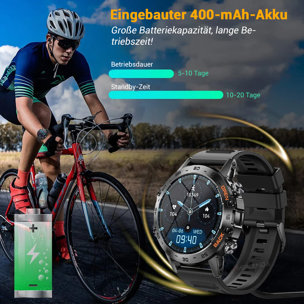 Luxuriöse 1,39-Zoll Bluetooth-Anruf-Smartwatch für Männer: Sport- und Fitnessuhren