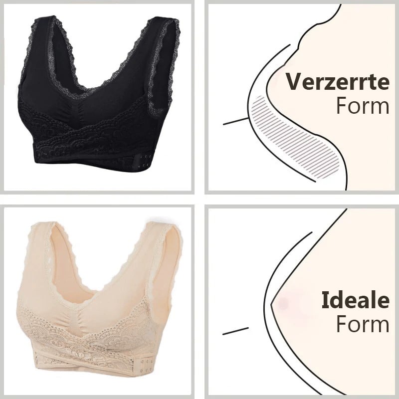 🔥2025 Neujahrsrabatt👙Bequeme Korsett-BHs aus Spitze mit überkreuzter Schnalle an der Vorderseite😊