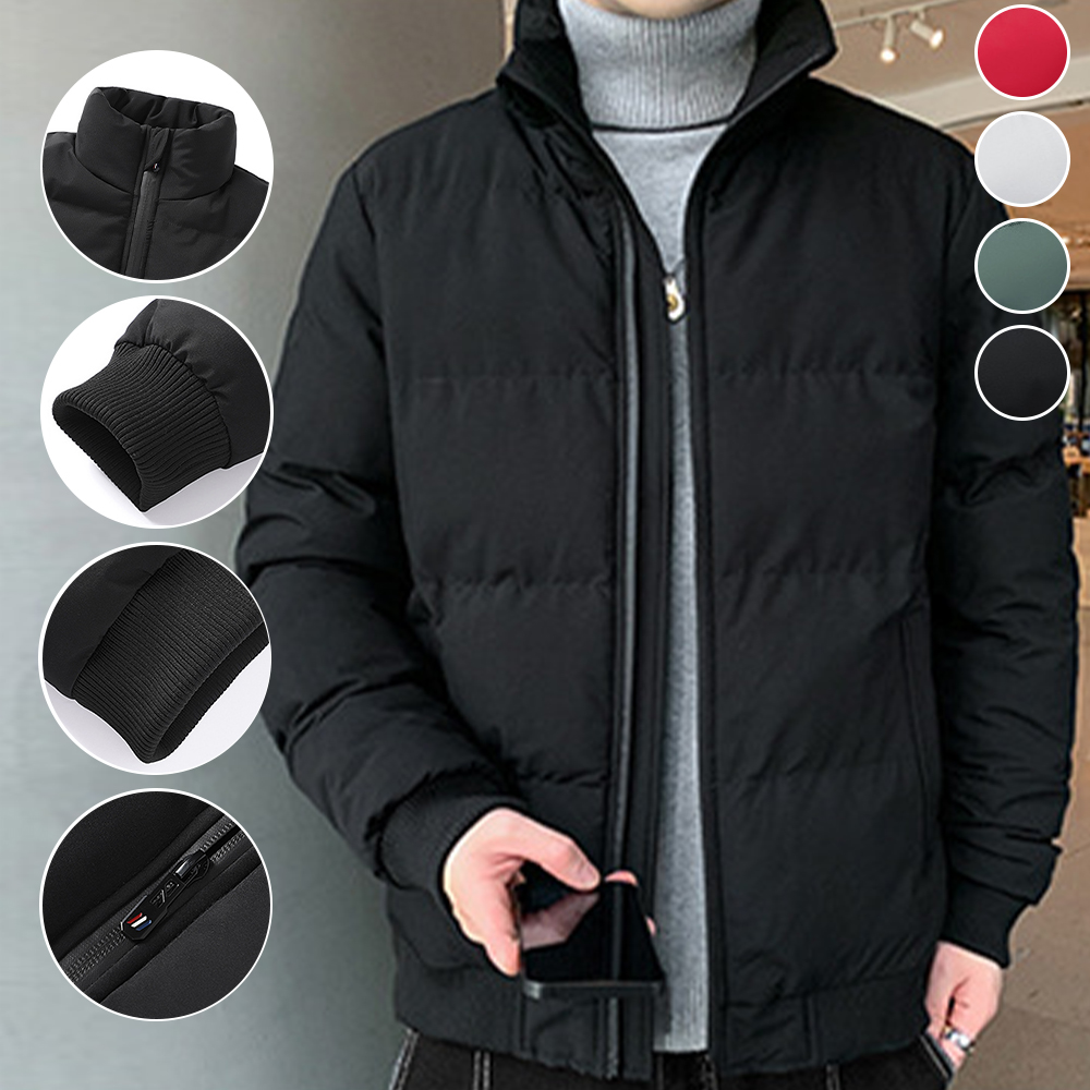 Neue Winterjacke für Herren mit Stehkragen sowie samtwarmer und modischer Baumwollmantel