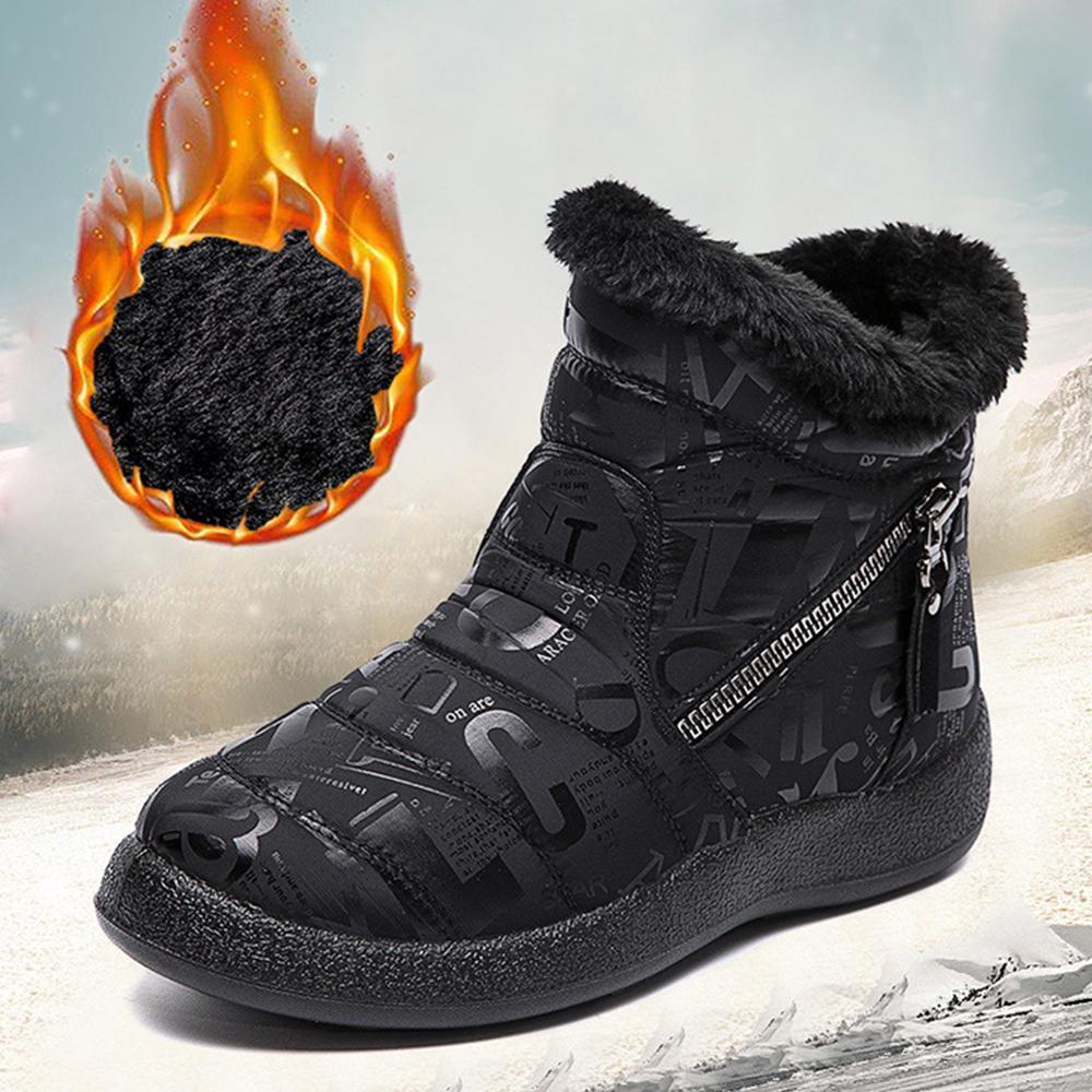 Damen Doppelreißverschluss Kurzschlauch Warme Stiefel