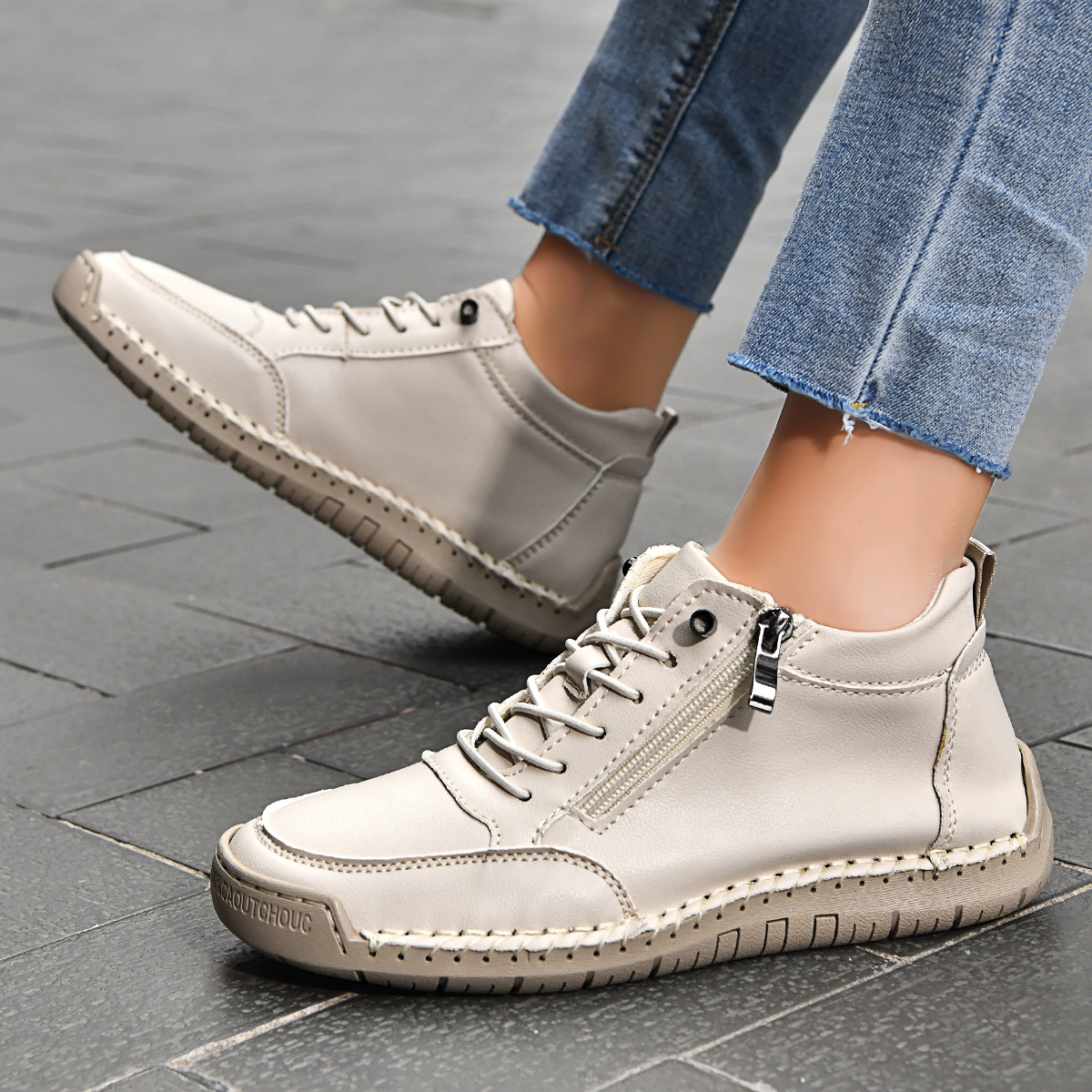 ⏰LETZTER TAG – 70 % RABATT🛒 Herren Leder-Freizeitstiefel – Bequeme Outdoor-Schuhe für Alltag und Autofahren