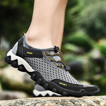 Atmungsaktive, rutschfeste Outdoor-Sneaker aus elastischem Mesh-Gewebe für Herren