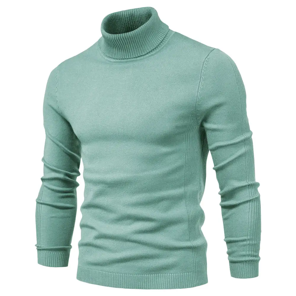 Herren-Pullover mit Rollkragen und Basic-Kaschmirbasis
