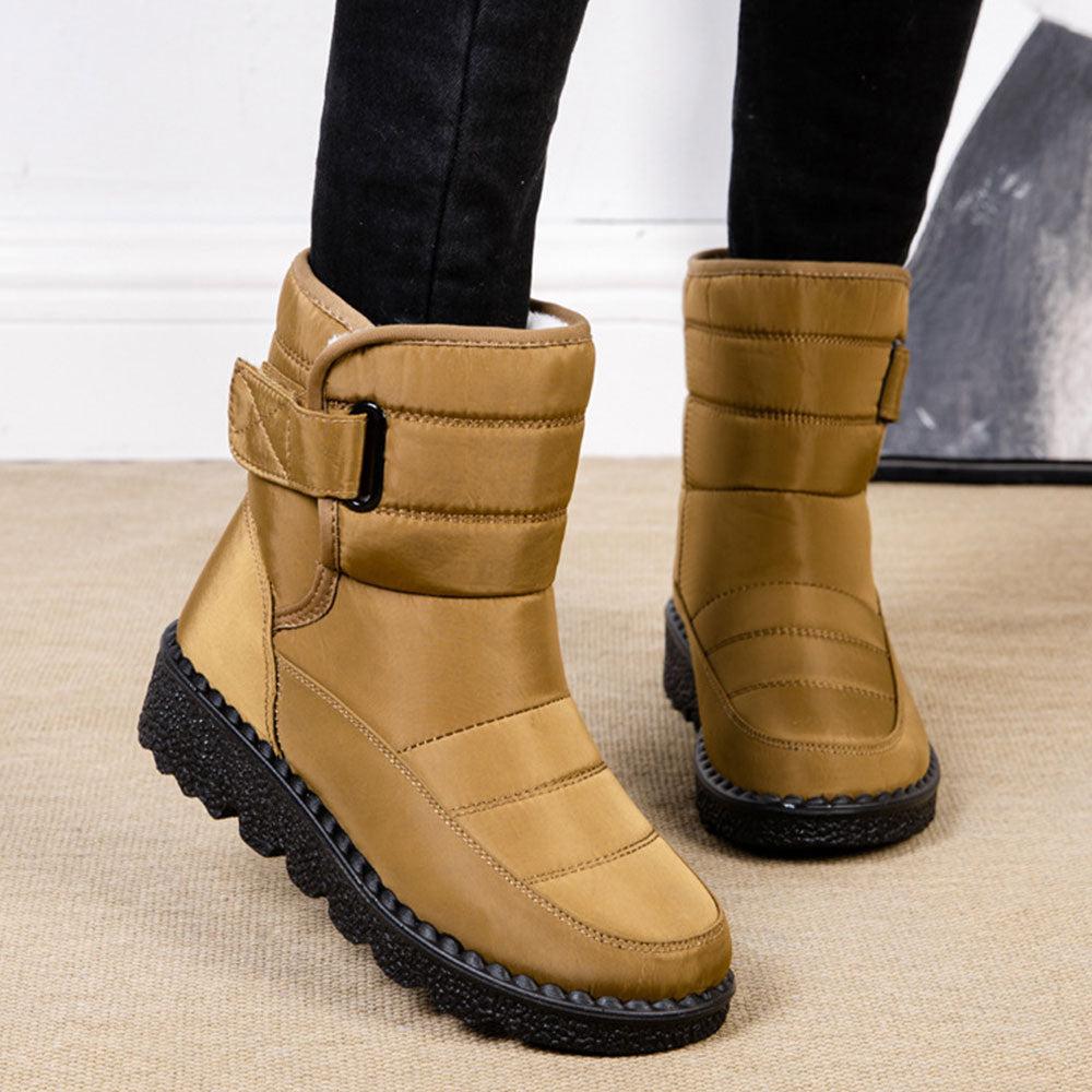 Damen Schneestiefel mit Klettverschluss