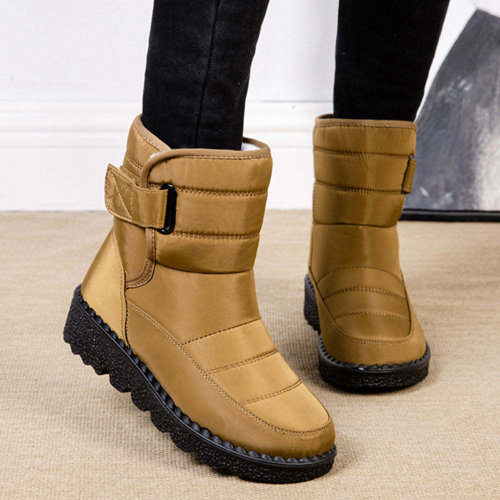 Damen Schneestiefel mit Klettverschluss