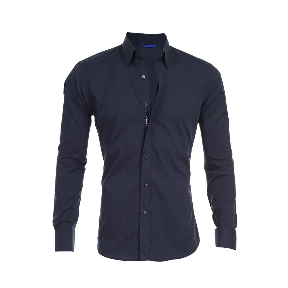 THERLING Camicia elasticizzata con cerniera da uomo nuova primavera