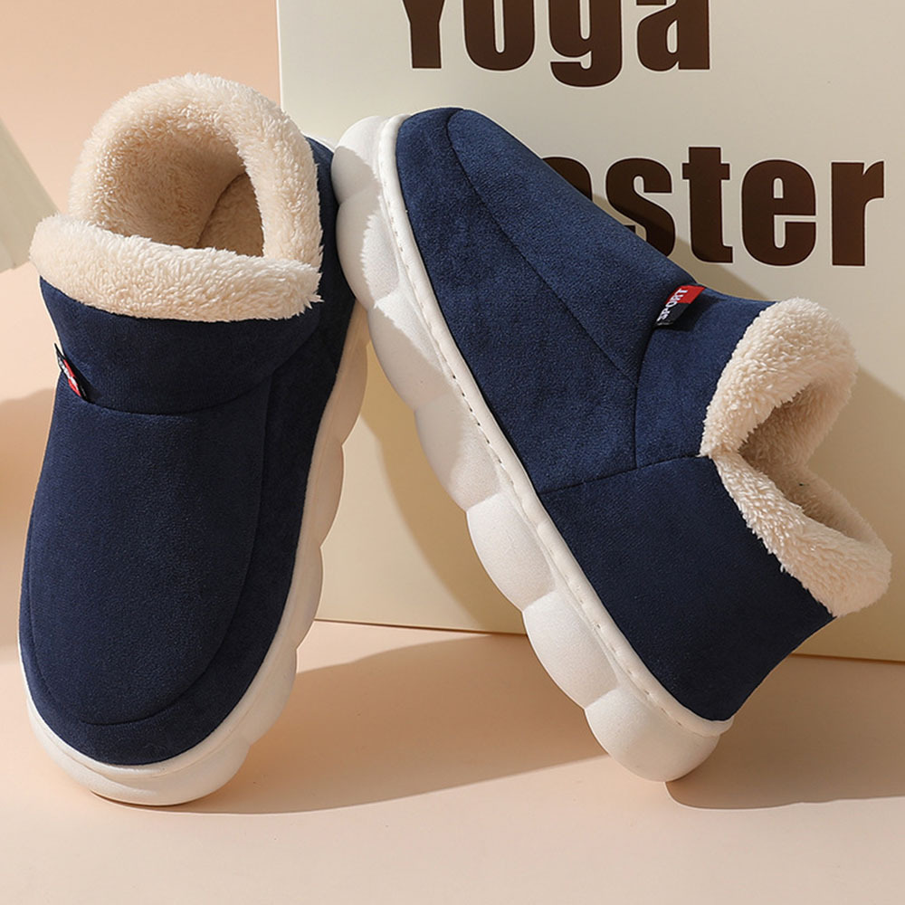 Neue Heimschuhe mit dicken Sohlen und Fleece-Baumwolle