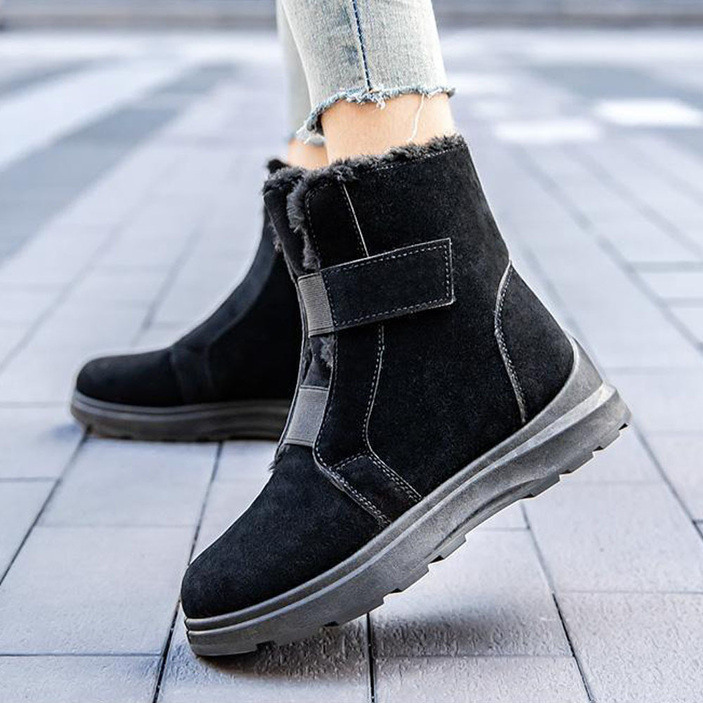 Winter-Fleece-Schneestiefel für Damen bis zur Mitte der Wade