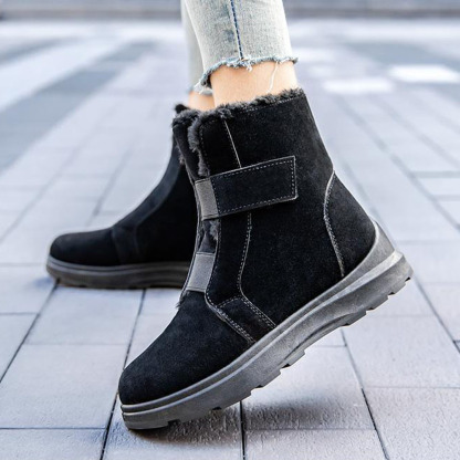 Winter-Fleece-Schneestiefel für Damen bis zur Mitte der Wade