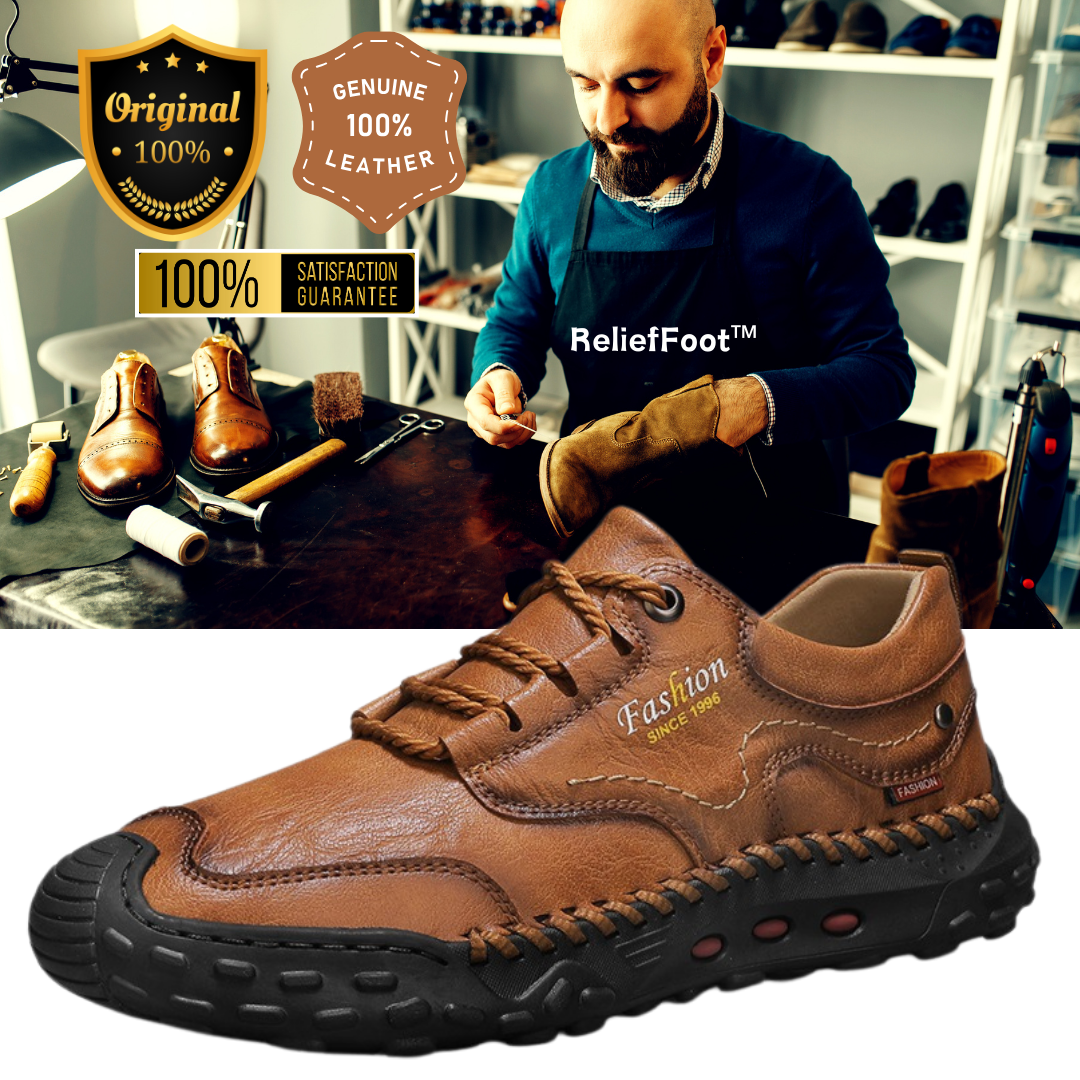 (🔥Räumungsverkauf – 70 % Rabatt) Herren-Freizeitschuhe aus Rindsleder mit handgenähter Zehenkappe aus Verbundmaterial