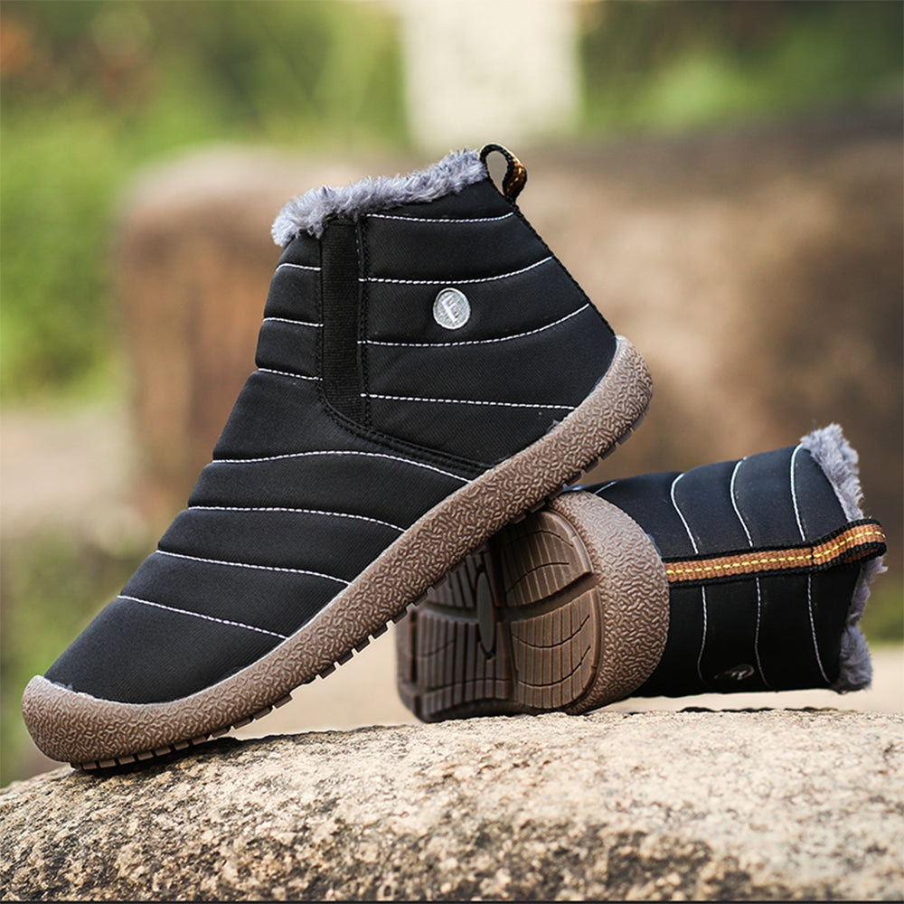 Neuer Winter plus wasserdichte Schneestiefel aus Samt