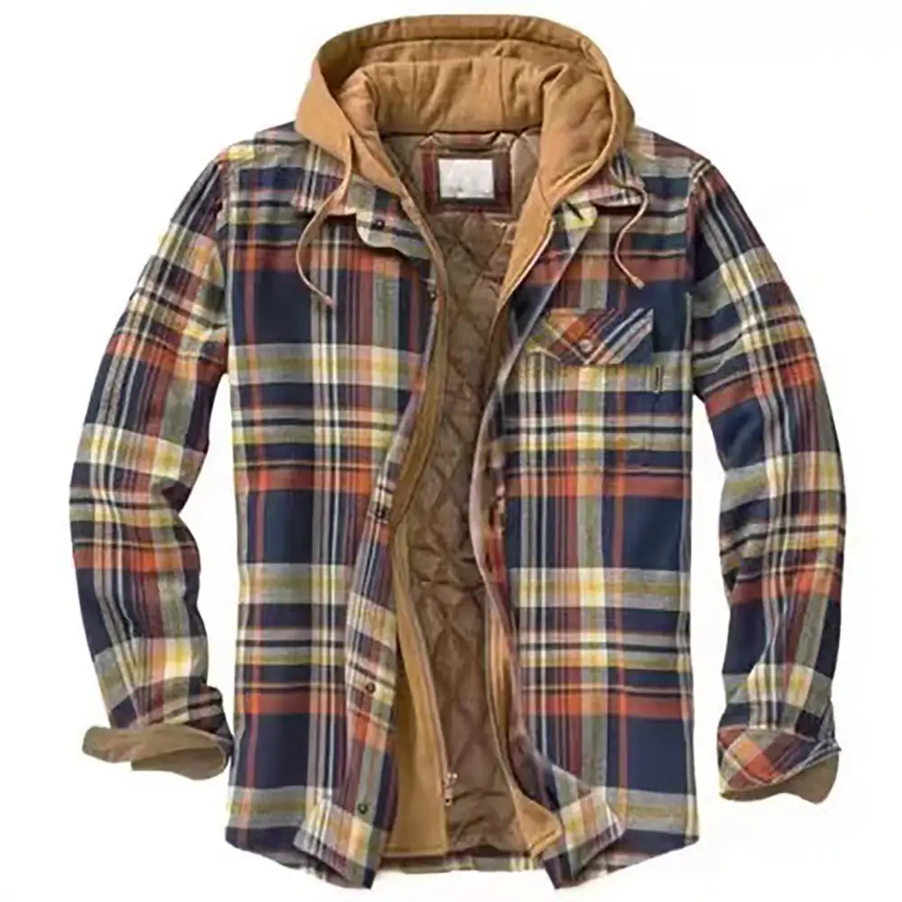 Herren Kapuzenjacke im Karomuster: