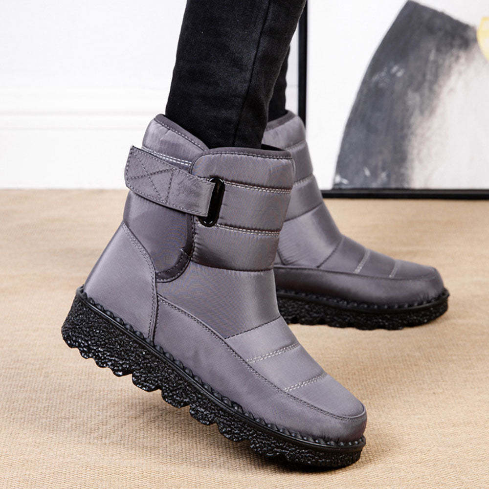 Damen Schneestiefel mit Klettverschluss