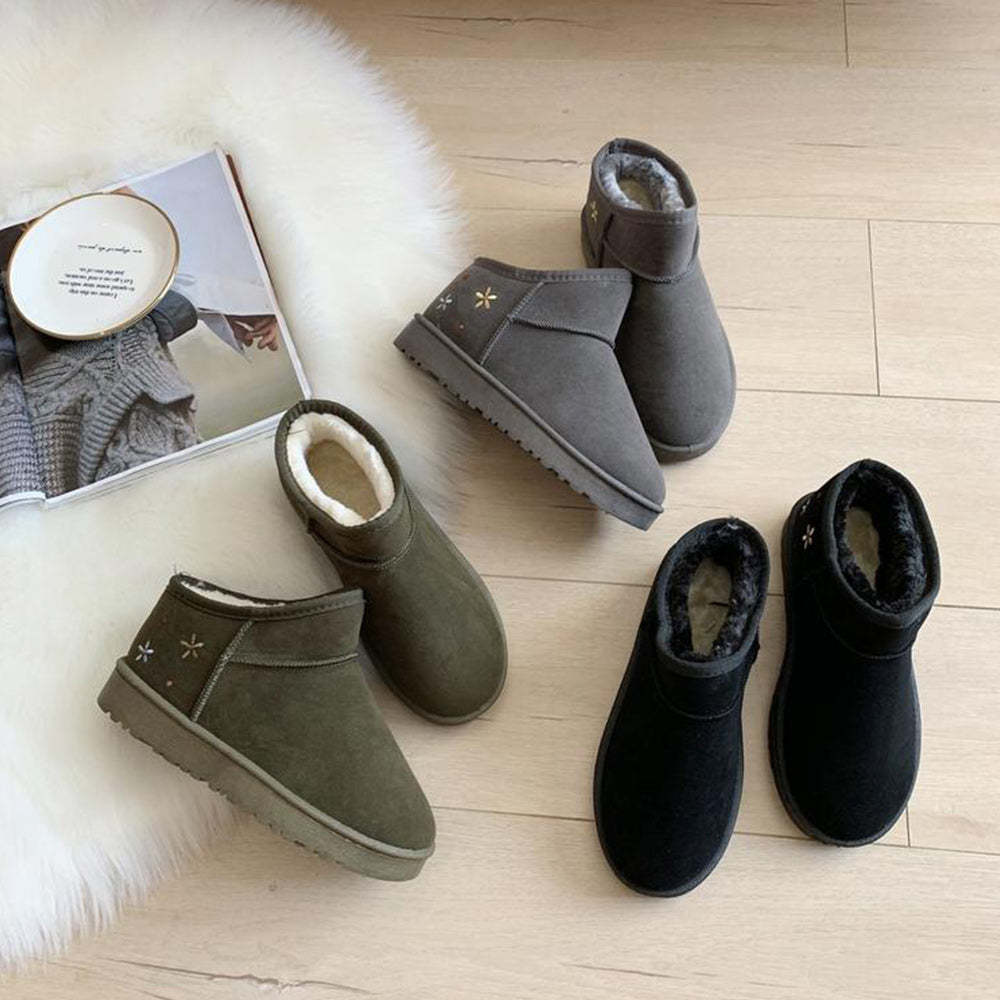 Winter neue koreanische Damen plus Samt dicke warme Baumwollschuhe