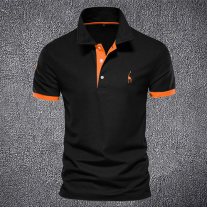Therling™ Lässiges Sommer-Poloshirt mit Rehkitz-Stickerei für Herren