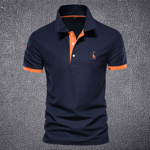 Therling™ Lässiges Sommer-Poloshirt mit Rehkitz-Stickerei für Herren