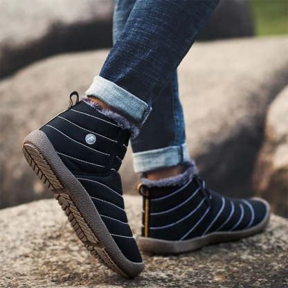 Neuer Winter plus wasserdichte Schneestiefel aus Samt
