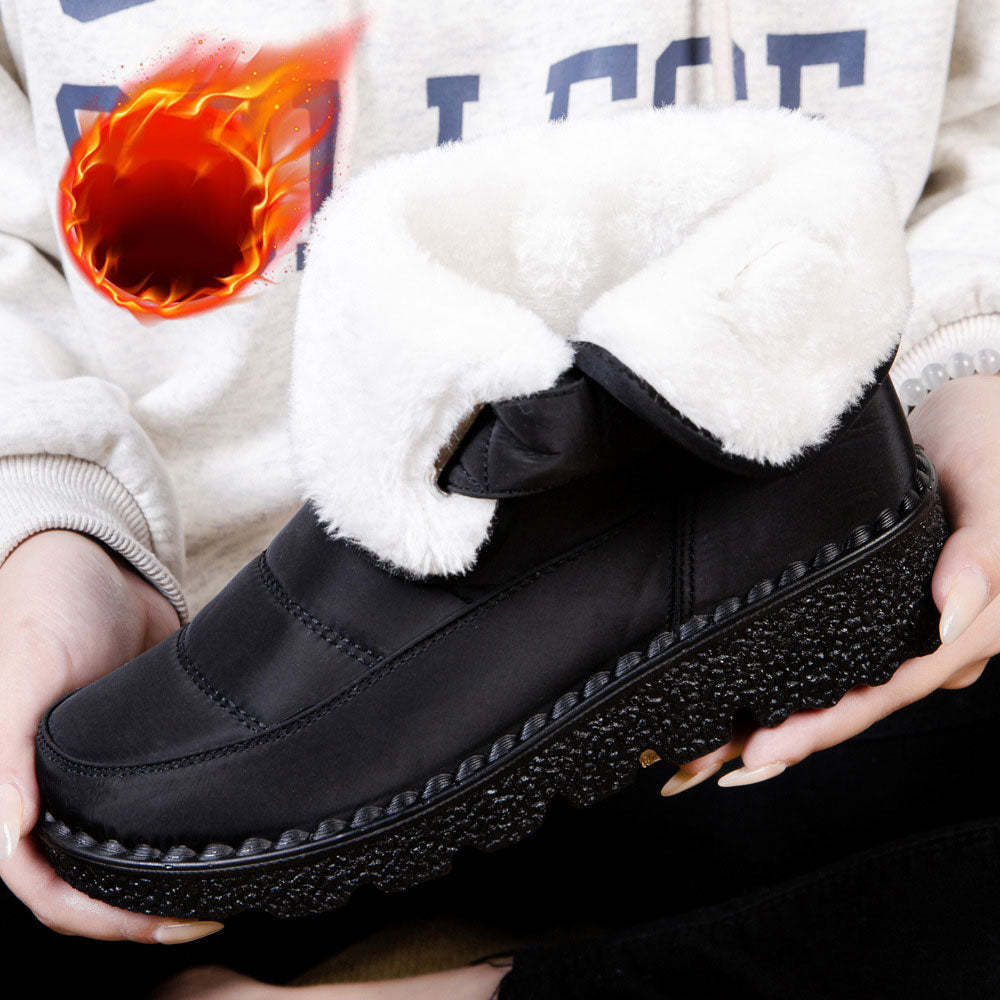 Damen Schneestiefel mit Klettverschluss