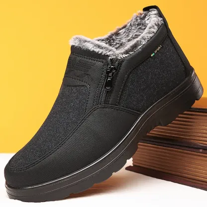 Orthopädische warme Schneestiefel für Herren, wasserdichte, rutschfeste Winter-Fleece-Schuhe