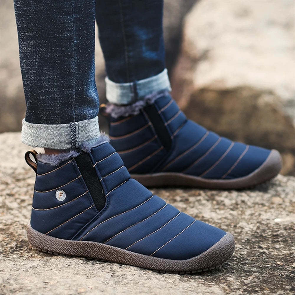 Neuer Winter plus wasserdichte Schneestiefel aus Samt