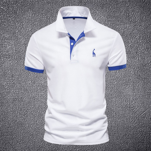 Therling™ Lässiges Sommer-Poloshirt mit Rehkitz-Stickerei für Herren