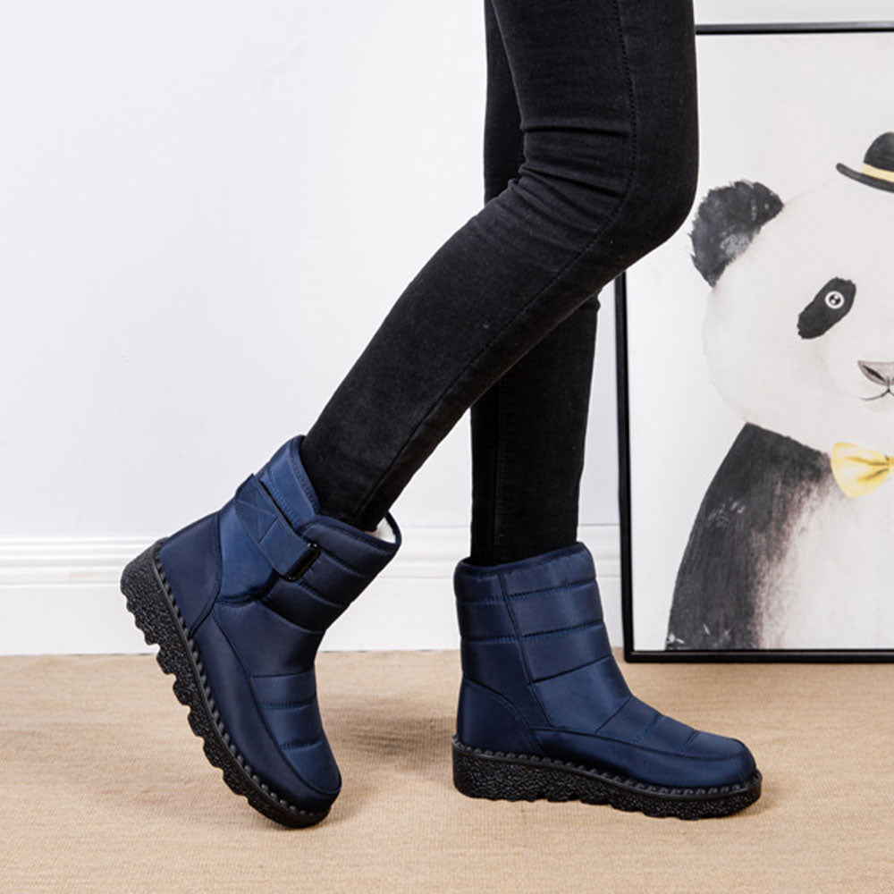 Damen Schneestiefel mit Klettverschluss