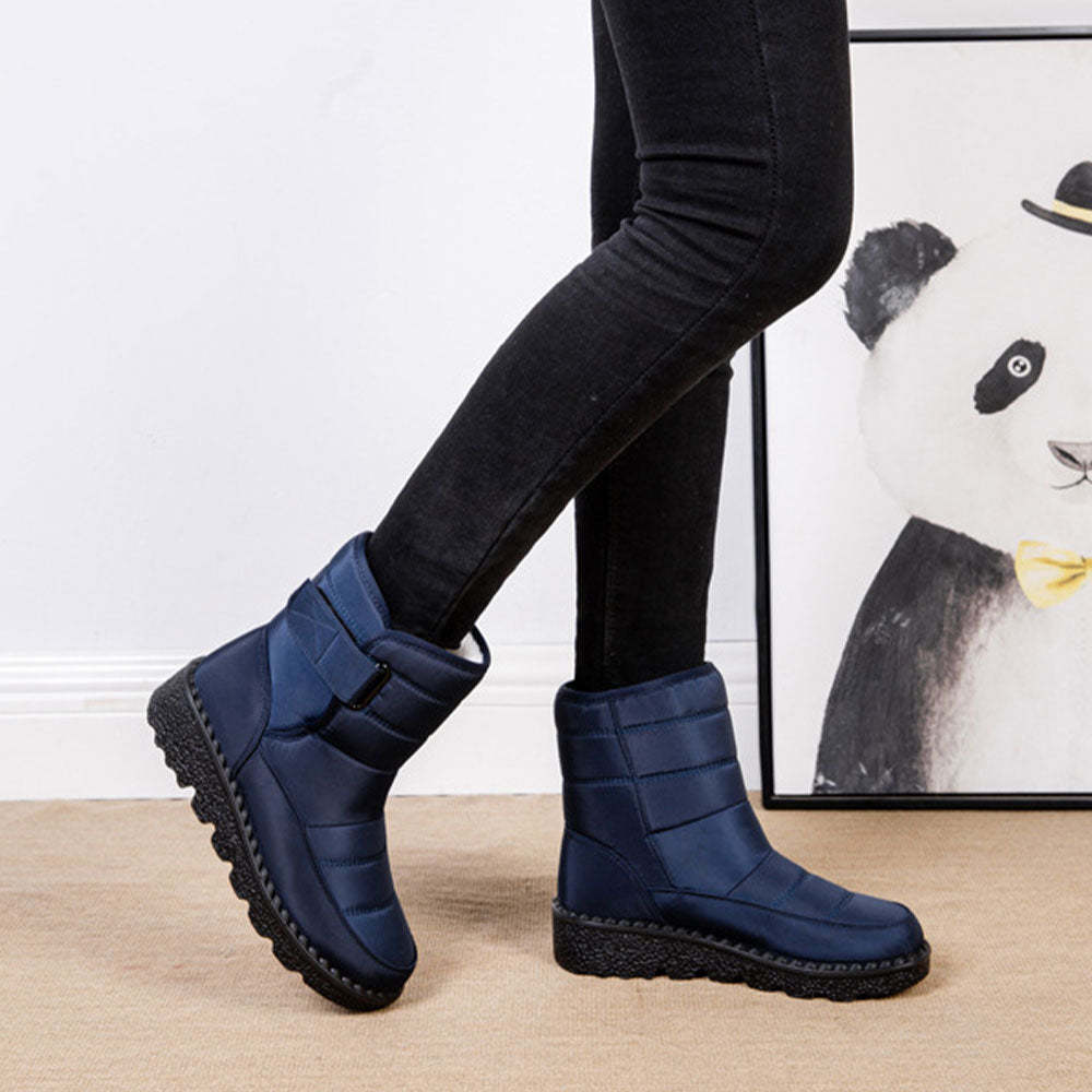 Damen Schneestiefel mit Klettverschluss