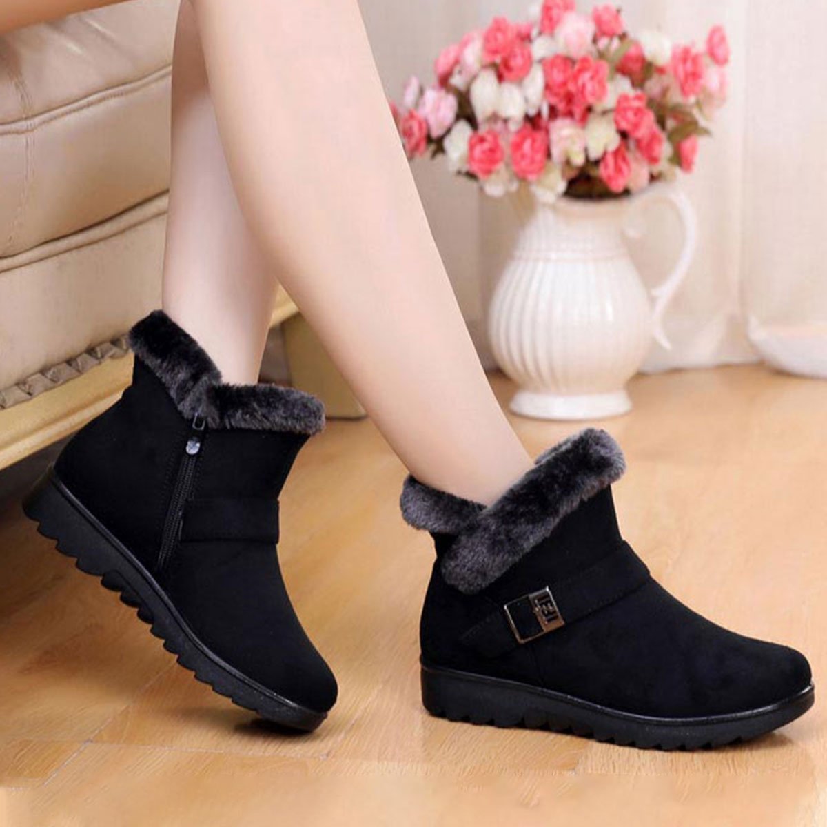 Warme Baumwollstiefel für Damen