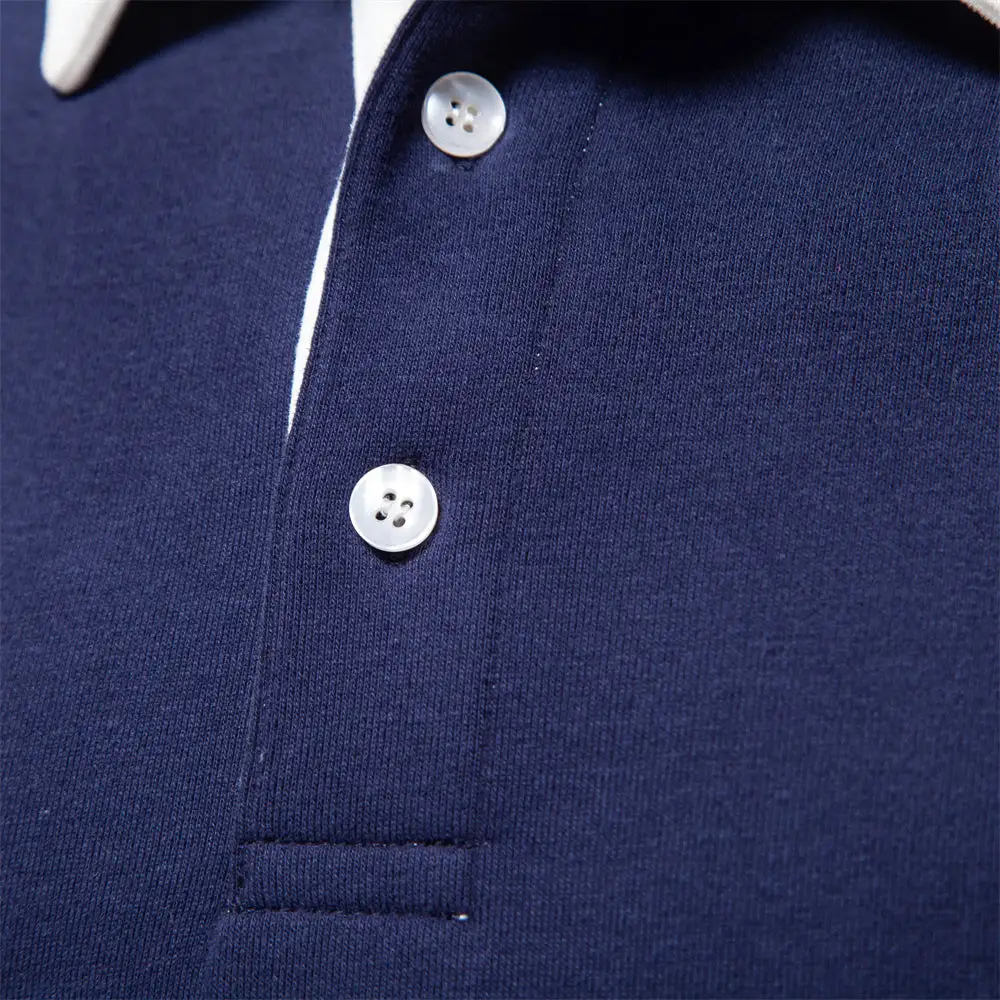 Neues Langarm-Revers-Poloshirt für Herren