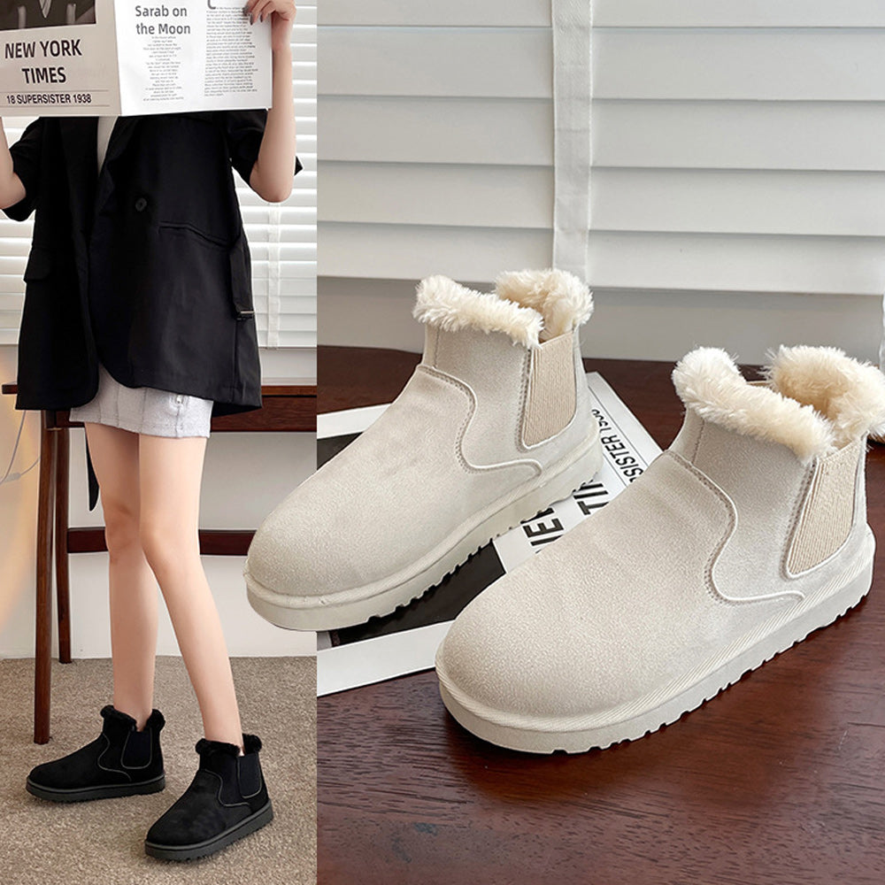 Winter neuer Stil plus Samtmode warme Baumwollschuhe Stiefeletten Schuhe