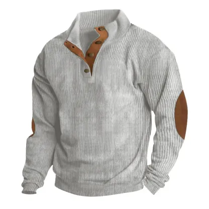 Herren Outdoor Casual Stehkragen Langarm-Sweatshirt
