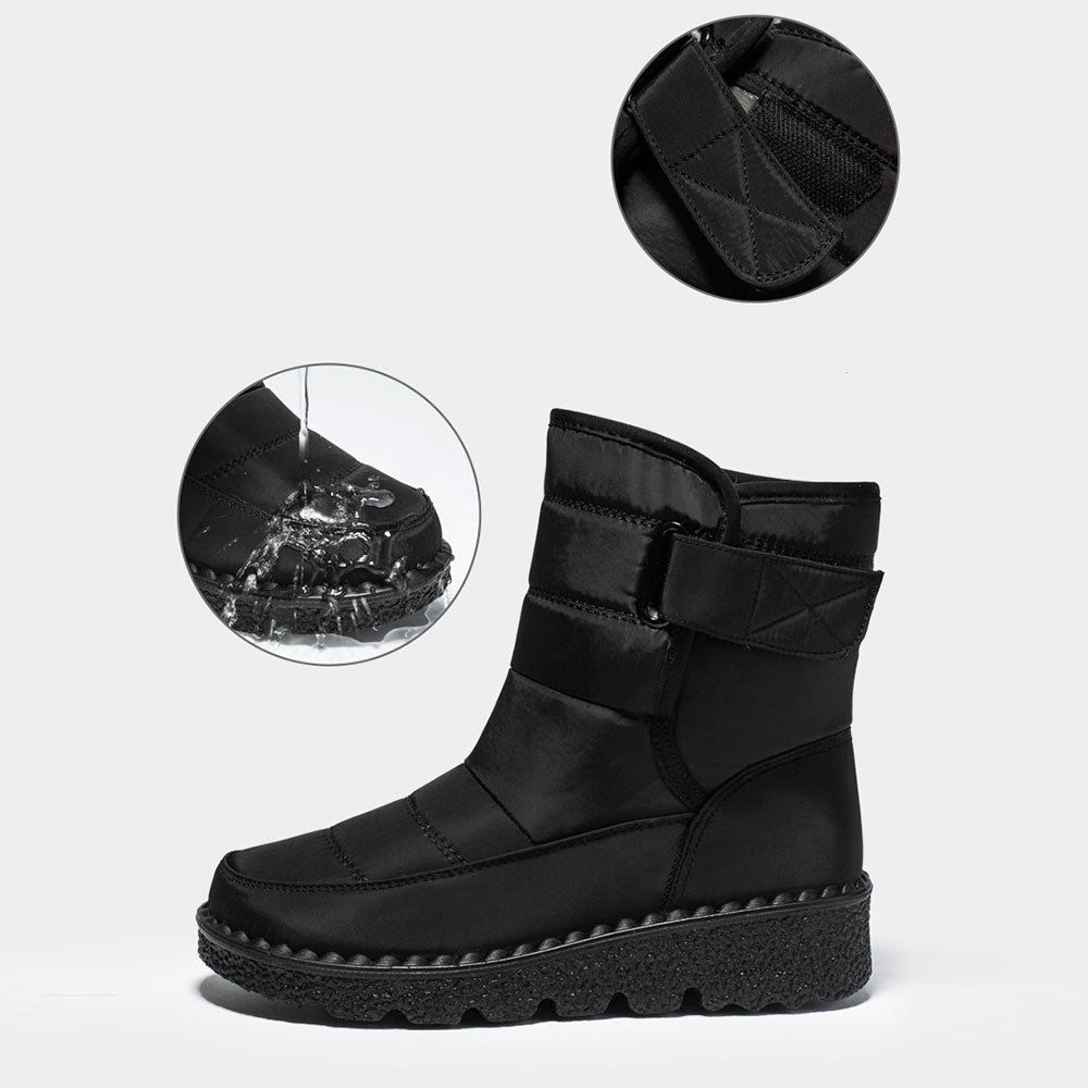 Damen Schneestiefel mit Klettverschluss