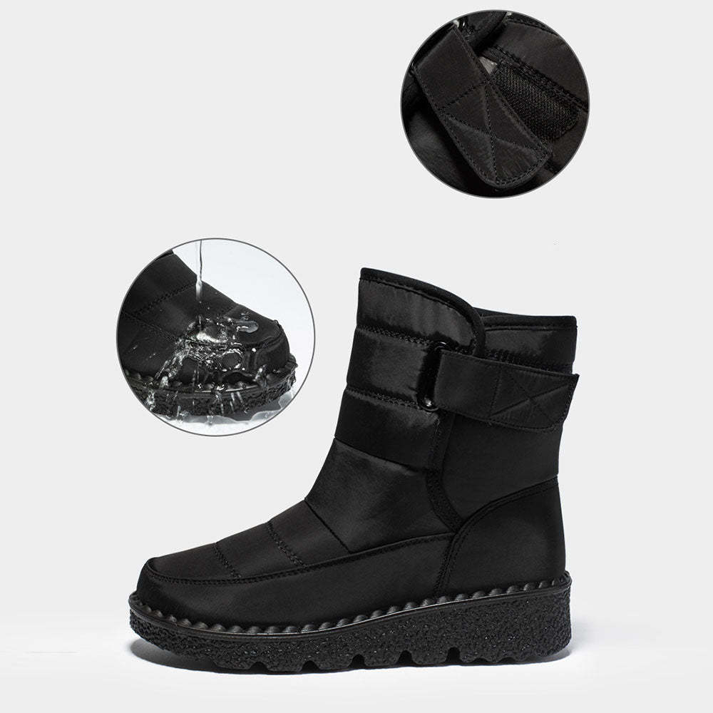 Damen Schneestiefel mit Klettverschluss