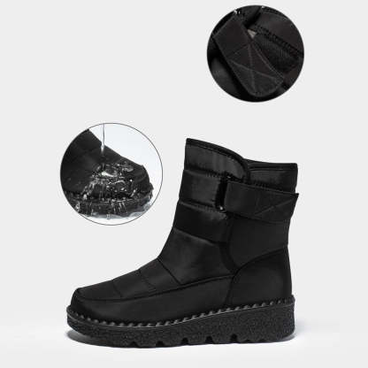 Damen Schneestiefel mit Klettverschluss