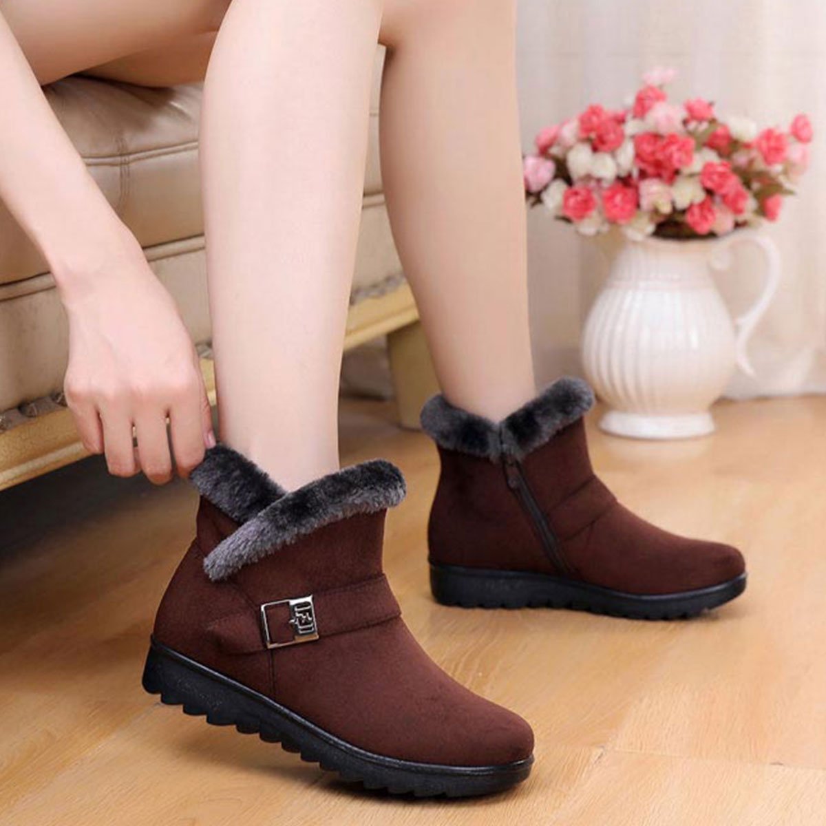Warme Baumwollstiefel für Damen