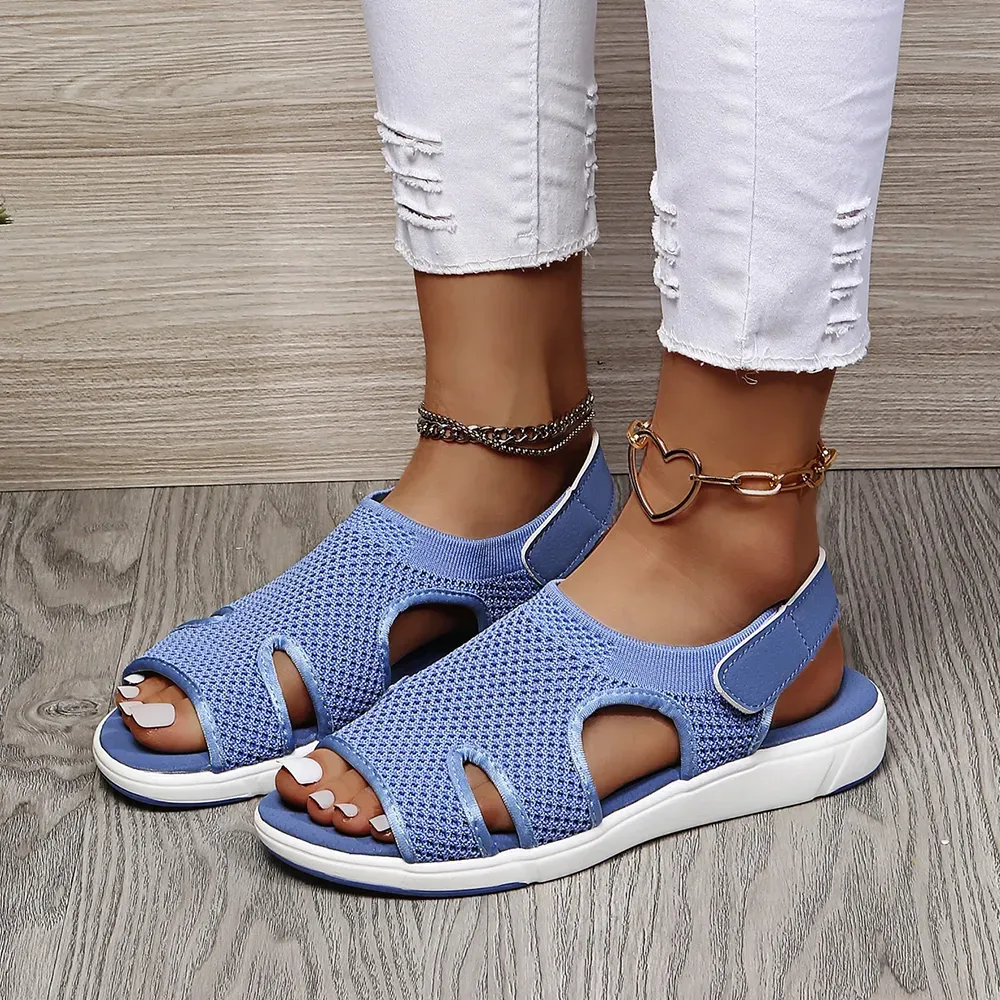 Atmungsaktive Hohlsandalen für Damen mit weicher Sohle