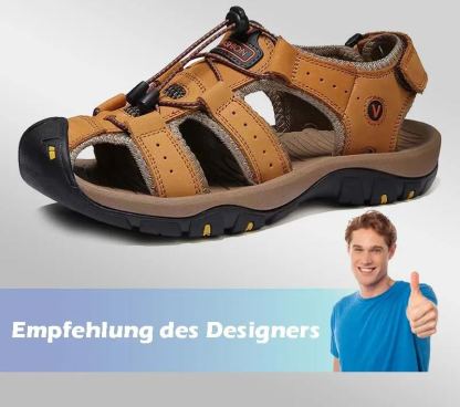 🔥Sommer heißer Verkauf🔥Sommer Herren Outdoor Strand Klettverschluss Leder Atmungsaktive Freizeitsandalen W074 (Kaufe 2 Paar, Versandkostenfrei)