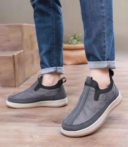 Zapatos de cuero masculinos con terciopelo (etiqueta roja)