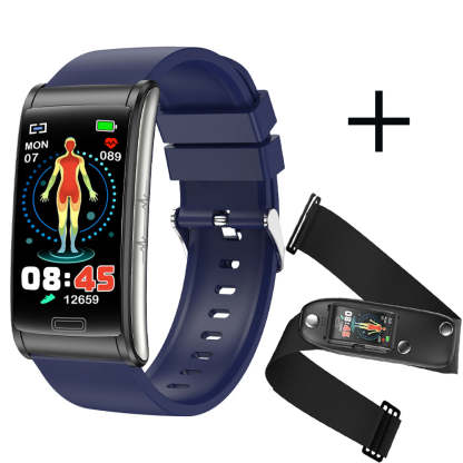 BCBEARSCOME BCE600 3-Kanal-EKG HRV Blutzucker Blutdruck Blutsauerstoff Schlaferkennung HD Bluetooth Smart Armband