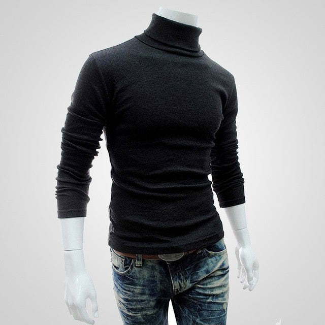 Therling Rollkragenpullover mit Slim Fit für Herren