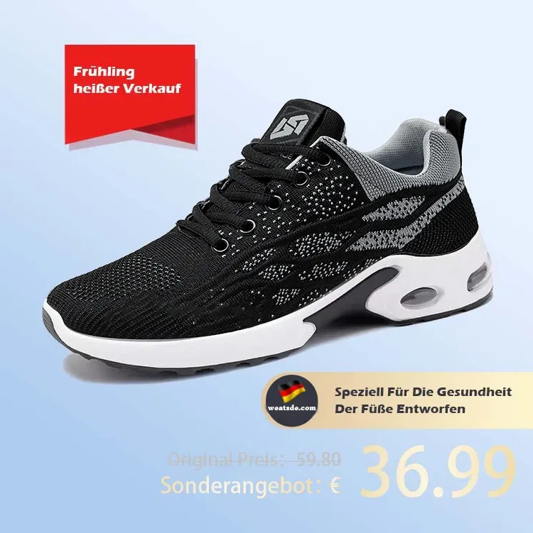 🔥Fußdruck entlasten🔥Männer Sneaker Orthopädische Mesh Schnürung Atmungsaktive Leichte Sportliche Laufschuhe W069