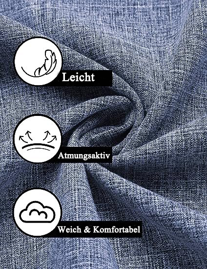 Mehrfarbiges Schlichtes Herrenhemd aus Naturfaser mit Knopfleiste