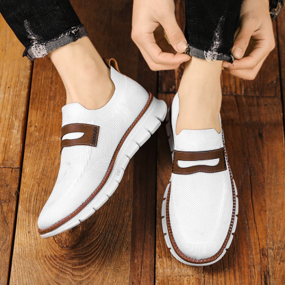 Men's Lace Up Oxford Shoes,Casual Mesh Walking Shoes Comfortable Sneakers
